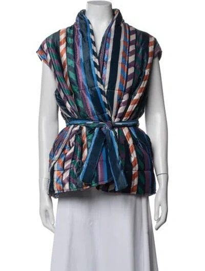 Pre-owned Xirena Striped Jacket In Blue