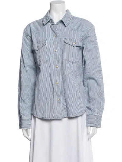 Pre-owned Xirena Striped Jacket W/ Tags In Blue