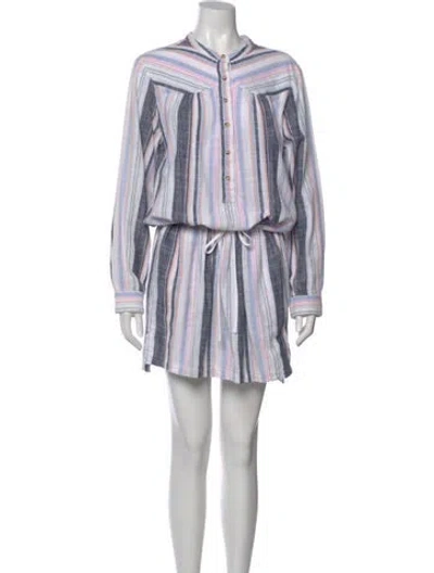 Pre-owned Xirena Striped Knee-length Dress In Blue