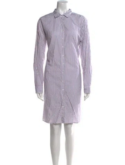 Pre-owned Xirena Striped Knee-length Dress In White