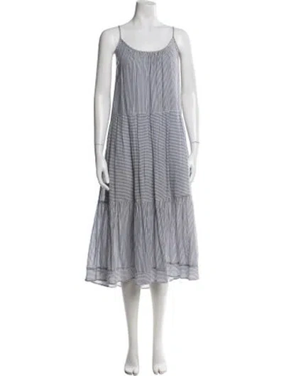 Pre-owned Xirena Striped Long Dress In Blue