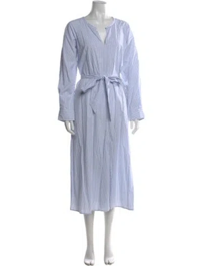 Pre-owned Xirena Striped Long Dress In Blue