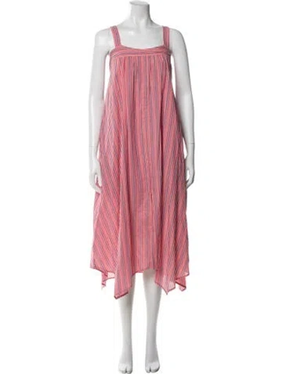 Pre-owned Xirena Striped Long Dress In Pink