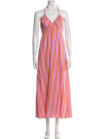 Pre-owned Xirena Striped Long Dress In Pink