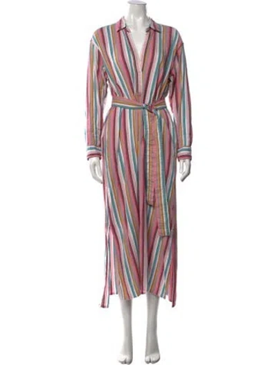 Pre-owned Xirena Striped Long Dress In Pink