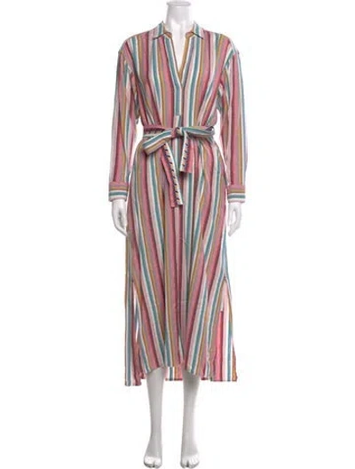 Pre-owned Xirena Striped Long Dress In Pink