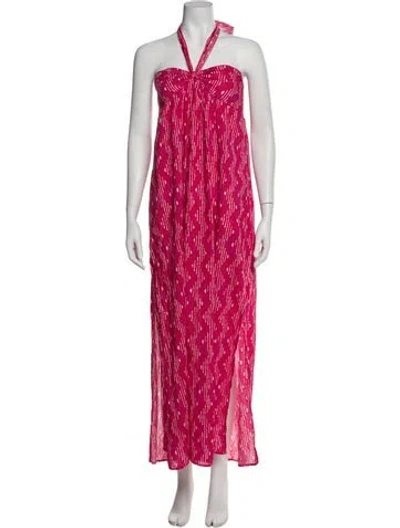 Pre-owned Xirena Striped Long Dress In Red