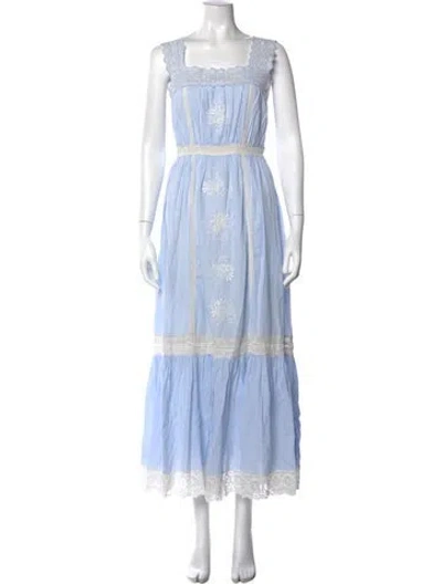 Pre-owned Xirena Striped Long Dress W/ Tags In Blue
