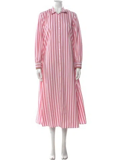 Pre-owned Xirena Striped Long Dress W/ Tags In Pink