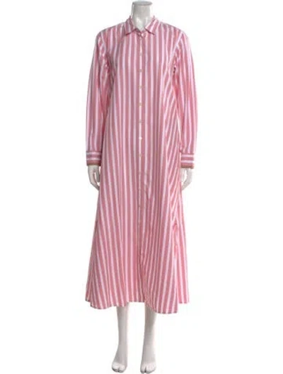 Pre-owned Xirena Striped Long Dress W/ Tags In Pink