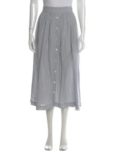 Pre-owned Xirena Striped Long Skirt In Blue