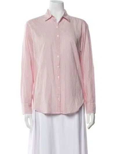 Pre-owned Xirena Striped Long Sleeve Blouse In Pink