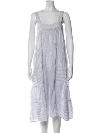 Pre-owned Xirena Striped Midi Length Dress In Multi