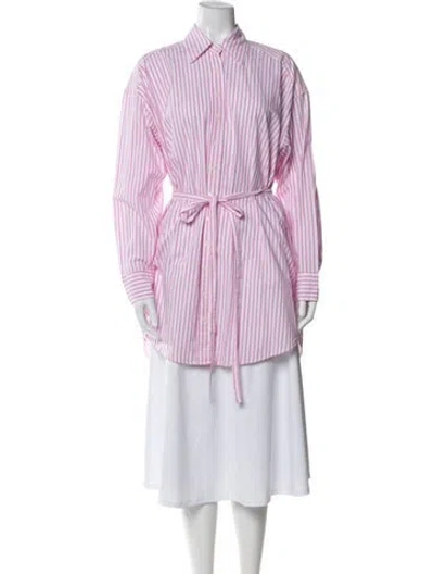 Pre-owned Xirena Striped Midi Length Dress In Pink
