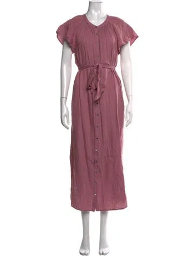 Pre-owned Xirena Striped Midi Length Dress In Pink