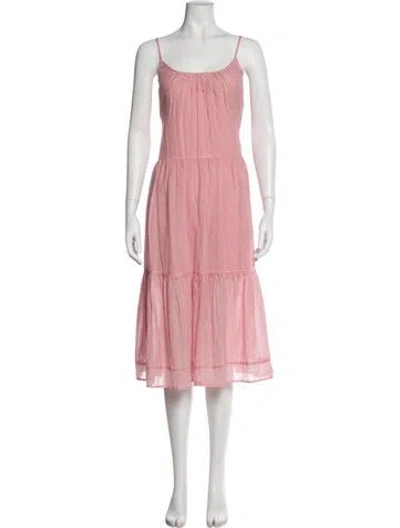Pre-owned Xirena Striped Midi Length Dress In Red