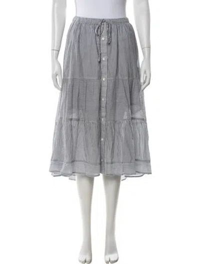 Pre-owned Xirena Striped Midi Length Skirt In Blue