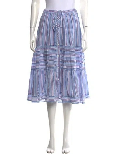 Pre-owned Xirena Striped Midi Length Skirt In Blue