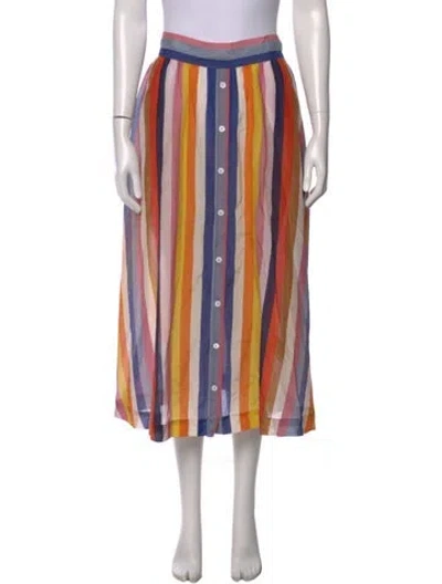 Pre-owned Xirena Striped Midi Length Skirt In Multi