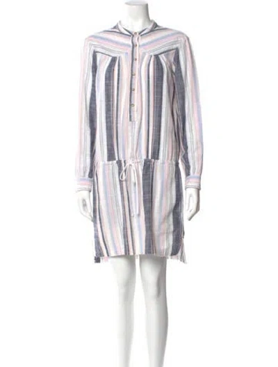 Pre-owned Xirena Striped Mini Dress In Blue