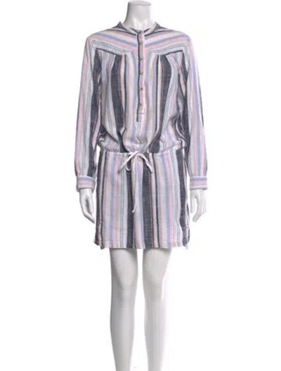 Pre-owned Xirena Striped Mini Dress In Blue