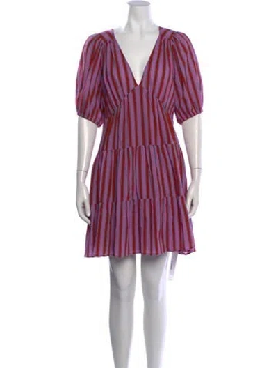 Pre-owned Xirena Striped Mini Dress In Multicolor
