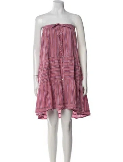 Pre-owned Xirena Striped Mini Dress In Pink
