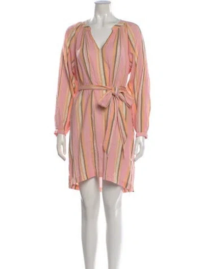 Pre-owned Xirena Striped Mini Dress W/ Tags In Pink