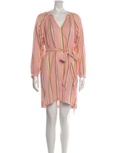 Pre-owned Xirena Striped Mini Dress W/ Tags In Pink