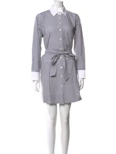 Pre-owned Xirena Striped Mini Dress In White