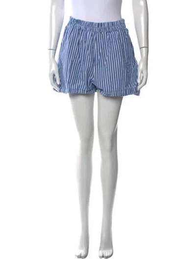 Pre-owned Xirena Striped Mini Shorts In Blue
