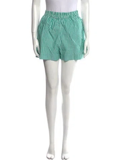 Pre-owned Xirena Striped Mini Shorts In Green