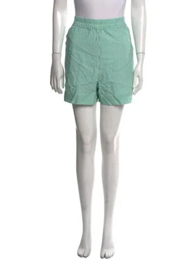 Pre-owned Xirena Striped Mini Shorts In Green