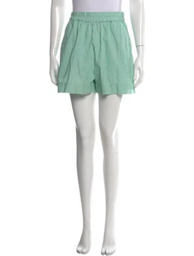 Pre-owned Xirena Striped Mini Shorts In Green