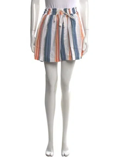 Pre-owned Xirena Striped Mini Shorts In Neutral