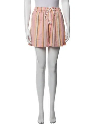 Pre-owned Xirena Striped Mini Shorts In Pink
