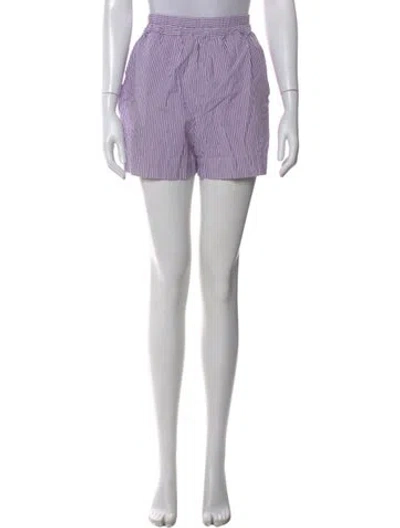 Pre-owned Xirena Striped Mini Shorts In Purple