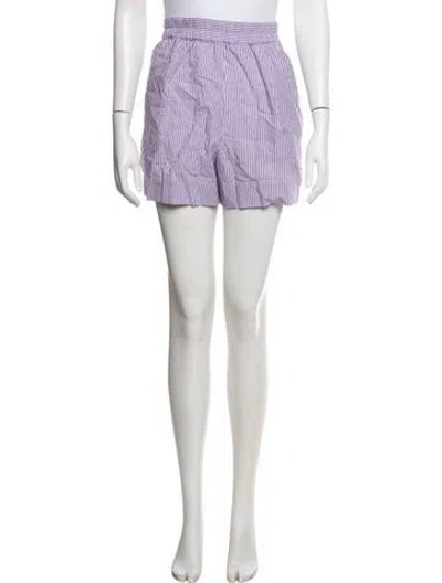 Pre-owned Xirena Striped Mini Shorts In Purple