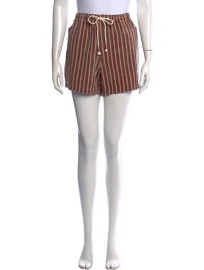 Pre-owned Xirena Striped Mini Shorts W/ Tags In Brown