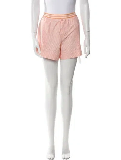 Pre-owned Xirena Striped Mini Shorts W/ Tags In Orange