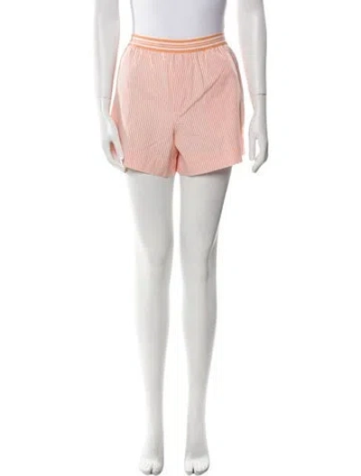 Pre-owned Xirena Striped Mini Shorts W/ Tags In Orange