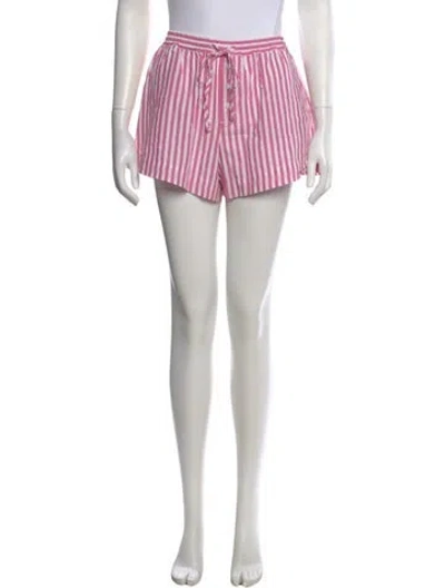 Pre-owned Xirena Striped Mini Shorts In White