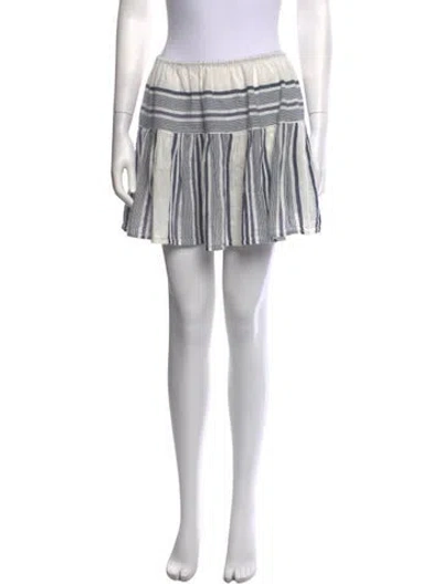 Pre-owned Xirena Striped Mini Skirt In Grey