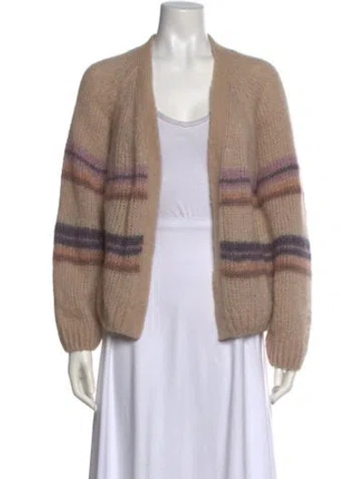Pre-owned Xirena Striped Open Front Sweater In Neutral
