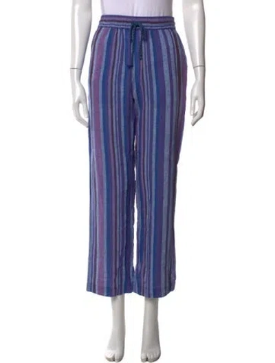 Pre-owned Xirena Striped Pants In Blue/white