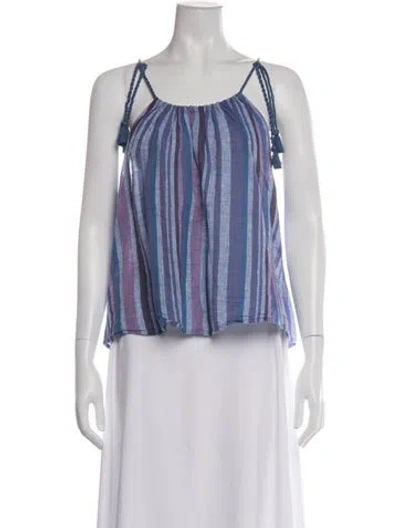 Pre-owned Xirena Striped Scoop Neck Top W/ Tags In Red