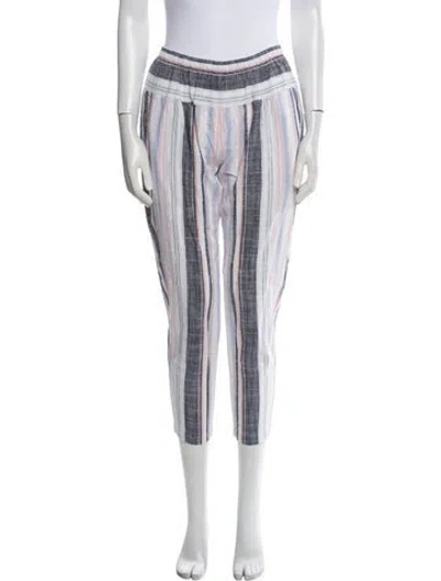 Pre-owned Xirena Striped Skinny Leg Pants In Blue