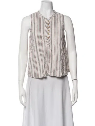 Pre-owned Xirena Striped Sleeveless Blouse In Pink