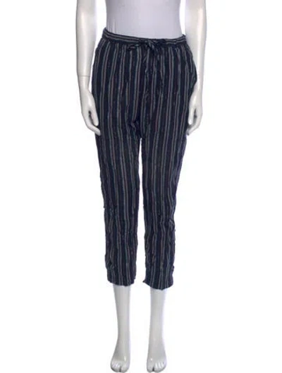 Pre-owned Xirena Striped Straight Leg Pants In Gray