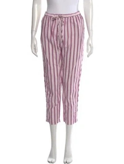 Pre-owned Xirena Striped Straight Leg Pants In Purple